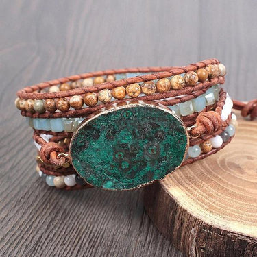 Creates Good Feelings Ocean Jasper Wrap Bracelet-Your Soul Place
